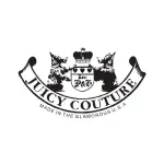Juicy Couture logo featuring a crown and two playful dogs, representing a stylish brand in the fashion industry.